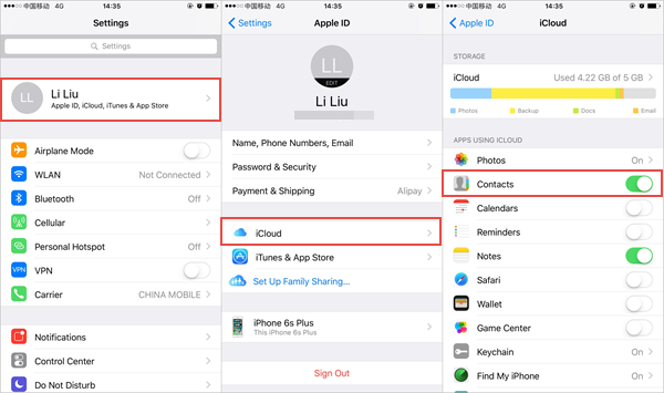 how to transfer contacts to new iphone